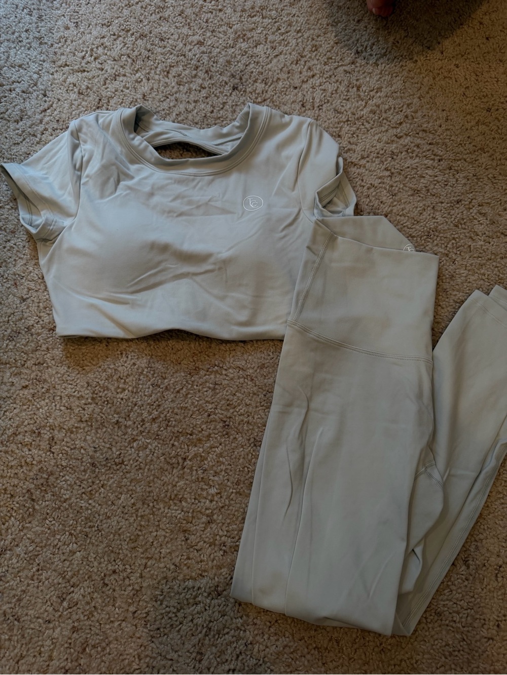 The Core Club Light Gray Matching Workout Ser